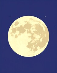 Wall Mural - full moon night sky (1)