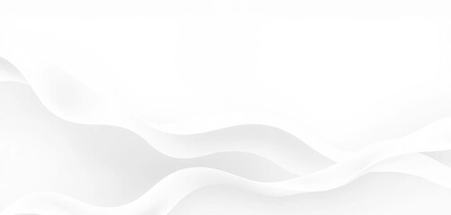 Wall Mural - Abstract white and gray gradient shapes, fluid organic design,  flowing,  gradient