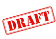 © BD STOCK - Red draft stamp isolated on transparent background
