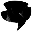 © Rysak - Vector Abstract black shape with pointed extension.