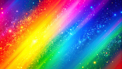 Wall Mural - Rainbow Galaxy Sparkle Background.