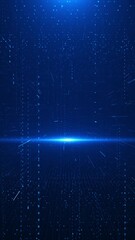 Wall Mural - futuristic cyberspace tunnel animation background digital light beam binary code advanced technology