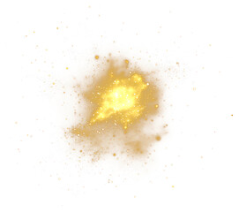 Wall Mural - png lights and stars universe nebula golden.