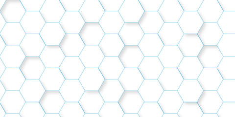 Wall Mural - vector abstract banner design with hexagons background. hexagon geometric shapes pattern. technology