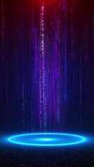 Wall Mural - futuristic light blue stripe vertical lines light background lighting effect sparkle technology data