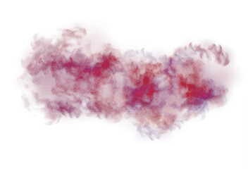Wall Mural - realistic colorful smoke fluffy overlay cutout, fog and clouds cutout on transparent background