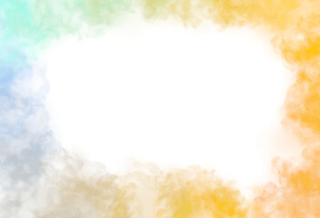 Wall Mural - realistic colorful smoke fluffy overlay cutout, fog and clouds cutout on transparent background