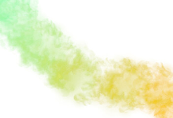 Wall Mural - realistic colorful smoke fluffy overlay cutout, fog and clouds cutout on transparent background