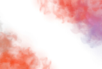 Wall Mural - realistic colorful smoke fluffy overlay cutout, fog and clouds cutout on transparent background