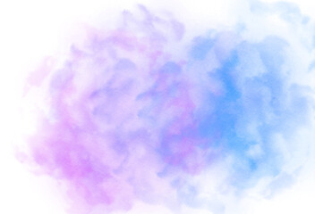 Wall Mural - realistic colorful smoke fluffy overlay cutout, fog and clouds cutout on transparent background