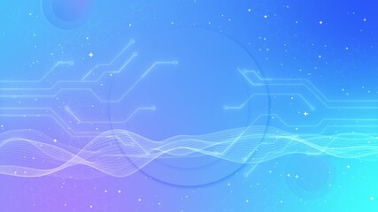 Wall Mural - futuristic blue tech waves light background backdrop wave lines circuits, grids modern high-tech for