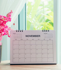 Wall Mural - 2025 calendar desk for wedding planner and organizer to plan and reminder daily appointment, meeting