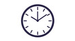 © Outkast - Dark blue analog clock face on white backdrop for time management tasks