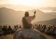 © Irtiko - Jesus teaching followers on mountain at sunrise