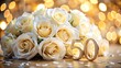 © AKASH - Golden 50th Anniversary: Elegant Cream Roses and Festive Lights