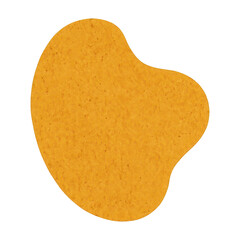 Wall Mural - png abstract organic orange shape design.