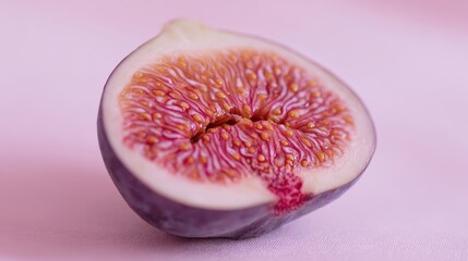 Wall Mural - The Beautifully Cut Fig Showcasing Its Vibrant Interior