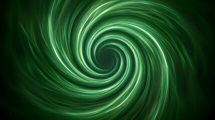 Wall Mural - the image shows a stunning, spiraling vortex of green and white light, creating a mesmerizing, abstr