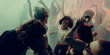© master1305 - A lively crowd dancing with vibrant lighting and hazy atmosphere. Concept of party, concert, music, dance