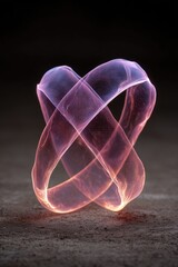 Wall Mural - Abstract, glowing,  intertwined rings