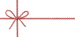 © Narin - Christmas thread with bow. Template for product, gift tied with red and white cotton rope. Packing Christmas string. Concept for packing Christmas gifts, postcards, envelopes, etc.