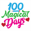 © NAjmul - 100 Days of School T-Shirt Design for Kids, Preschool, Kindergarten, and Elementary Classroom Celebration