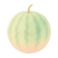 Wall Mural - png watercolor watermelon fruit illustration.