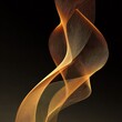 © abdullah - Abstract, flowing, golden, brown ribbons on black background