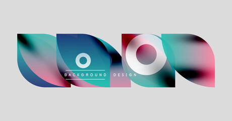 Wall Mural - abstract colorful shapes overlap, creating dynamic visual effect. text reads background design withi