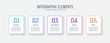 © Лилия Агапова - Infographic template with 5 step timeline journey. Flat simple infographics design template.