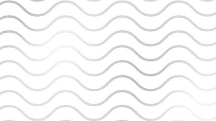 Wall Mural - Animated silver wavy lines. Linear gray background. Decorative pattern. Looped video. Vector illustration isolated on white background.