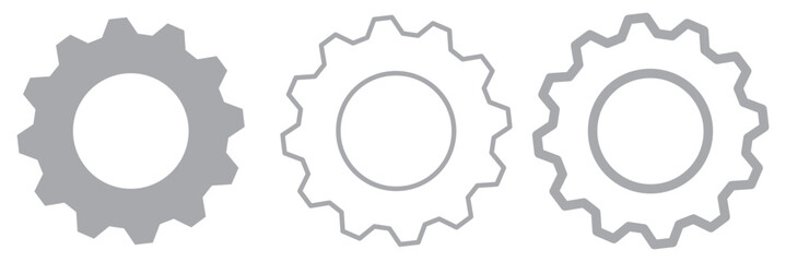 Poster - gears collection. gear settings icons. set of black gear wheels. gear icon vector set. clockwork ill