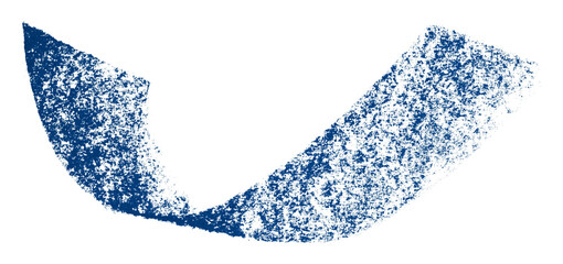 Blue crayon brush stroke isolated on transparent background