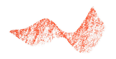 Red crayon brush stroke isolated on transparent background