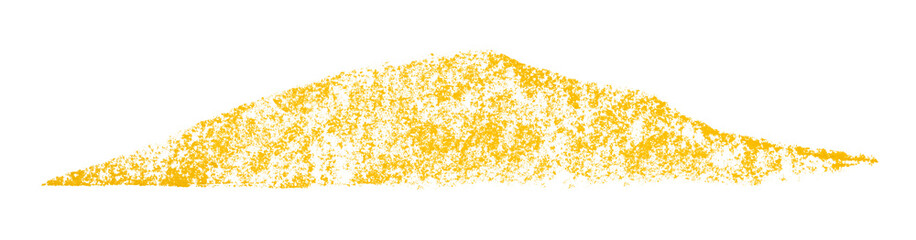 Yellow crayon brush stroke isolated on transparent background