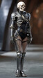 © สรศักดิ์ ธรรมวงษ์ษา - Female Skeleton in Metal Armor, Dark Fantasy 3D Render