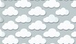 © Arief - Simple Cloud Pattern On Light Gray Background