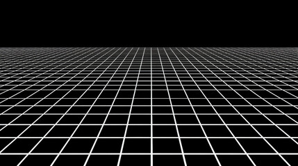 Futuristic digital grid animation virtual cyberspace abstract light design top view technology background