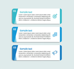 Wall Mural - modern business infographic template with 3 options or steps