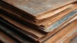 © FocusFusion - Close View Of Aged Book Pages Stacked In Antiquarian Library