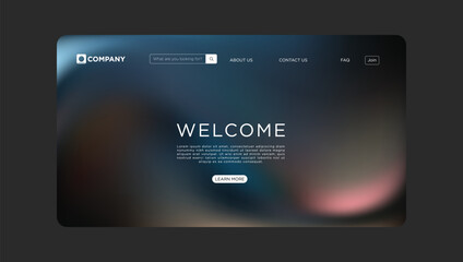 Modern website landing page with welcome message offers sleek professional design and easy navigation