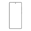 © lembergvector - Realistic modern frameless smartphone mockup white screen. Mock-up phone for visual advertisment ui app demonstration vector illustration