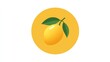 © BaniMakrufah - Round yellow icon of a mango with leaves