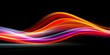 © Sebastian - Vibrant abstract light trails in bold colors on a dark background.