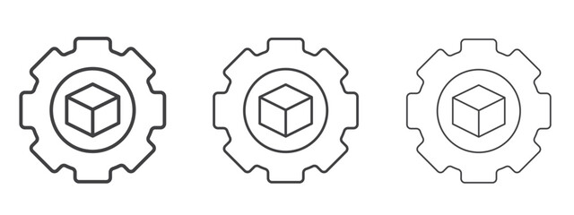 Product development icon in Line Art Style for Design collection