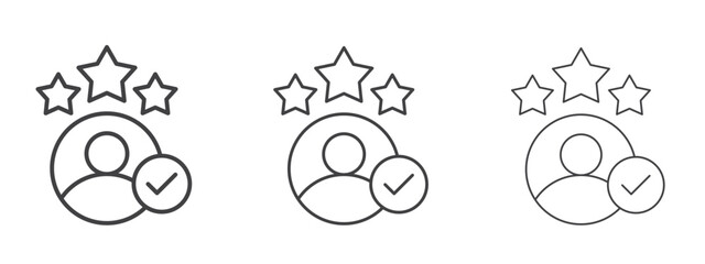 Customer experience icon in Line Art Style for Design collection