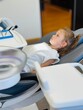 © Iryna - doctor examining patient. A little girl in a dental office for a dental checkup and treatment