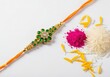 © PNGHut - Decorative rakhi with colorful powder and rice, symbolizing the bond of protection and love between siblings during the hindu festival of raksha bandhan, isolated on white background