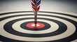 © RisaFitri - Precision arrow hitting the bullseye target, conceptualizing success and achievement