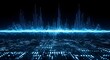 © abufahim - Abstract blue sound wave equalizer on digital circuit background